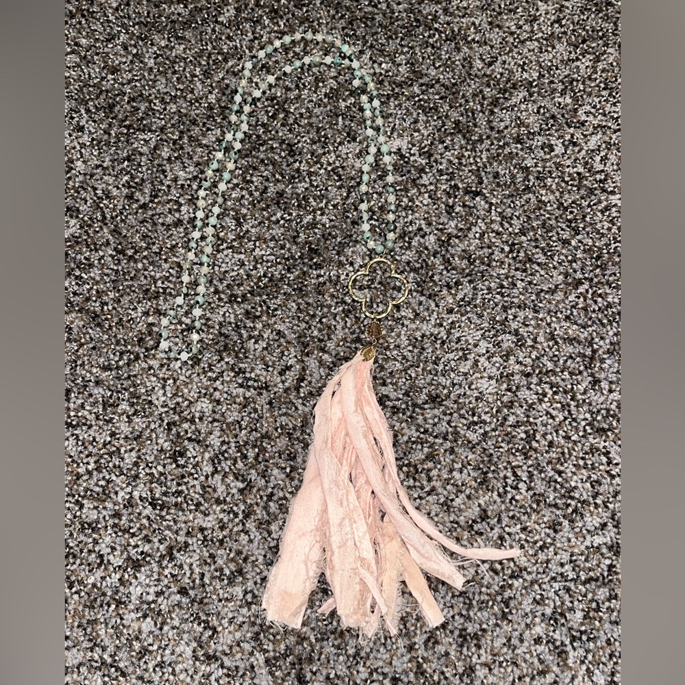 Long beaded necklace